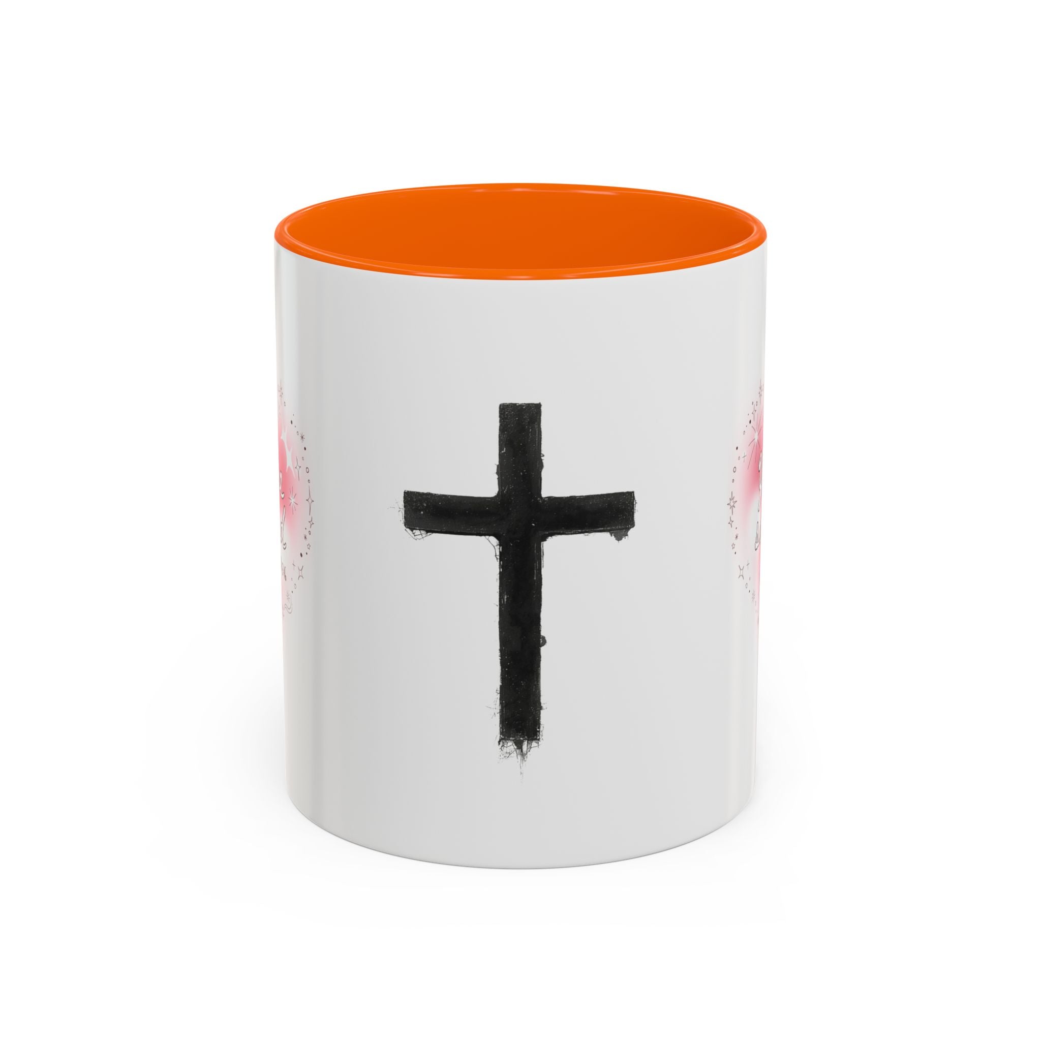 Christian Coffee Mug — 'You Are So Loved' Heart Design (Cross Accent)