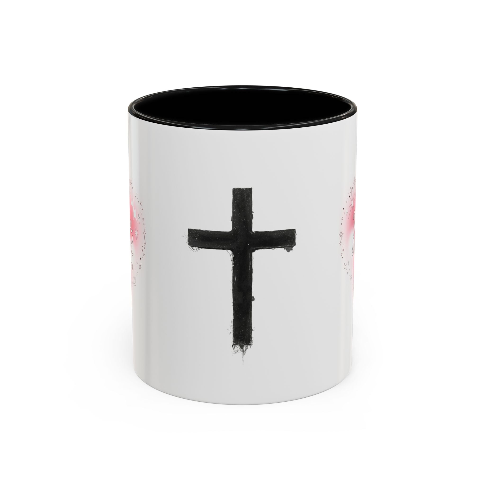 Christian Coffee Mug — 'You Are So Loved' Heart Design (Cross Accent)