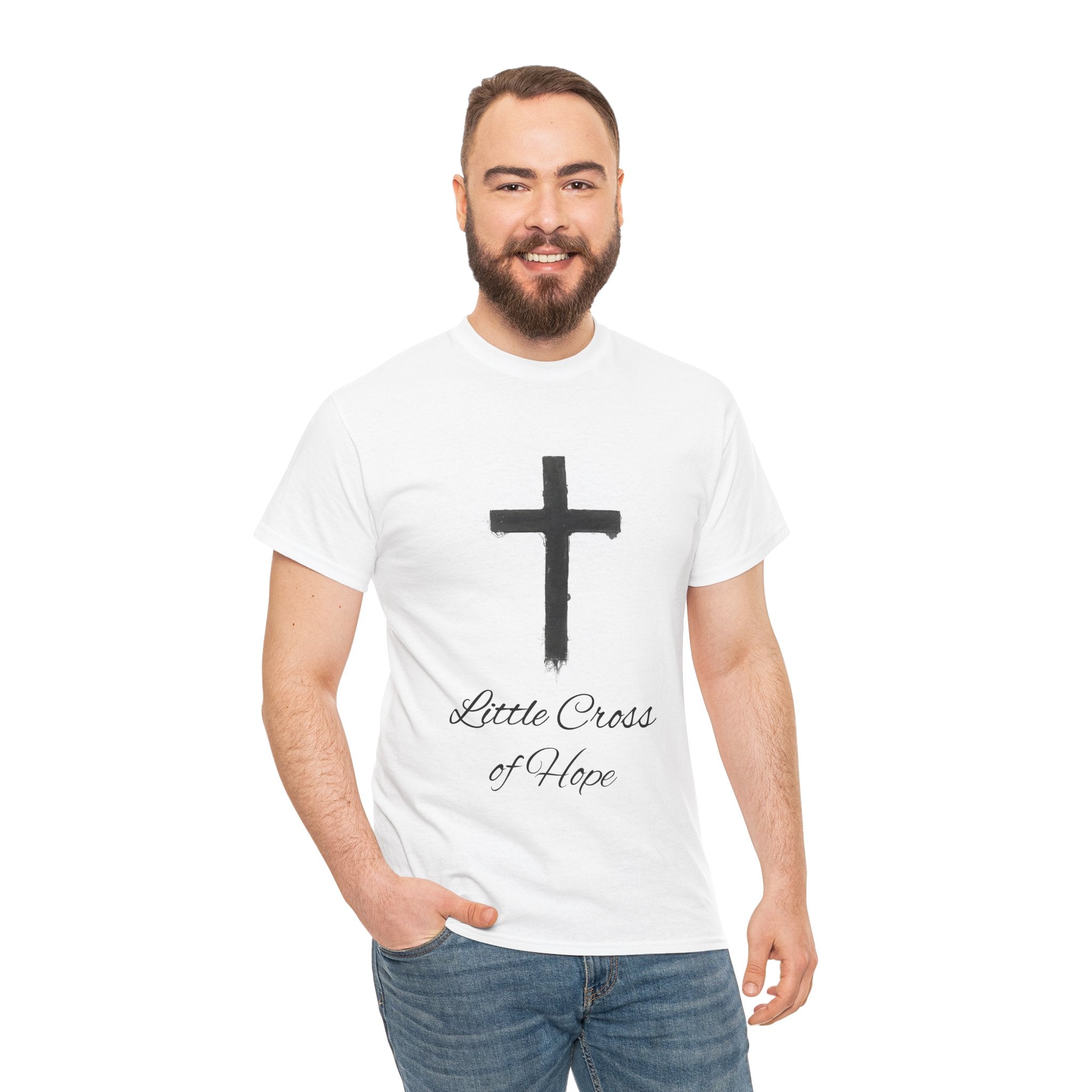 Faith Cross T‑Shirt — "Little Cross of Hope" Christian Inspirational Tee