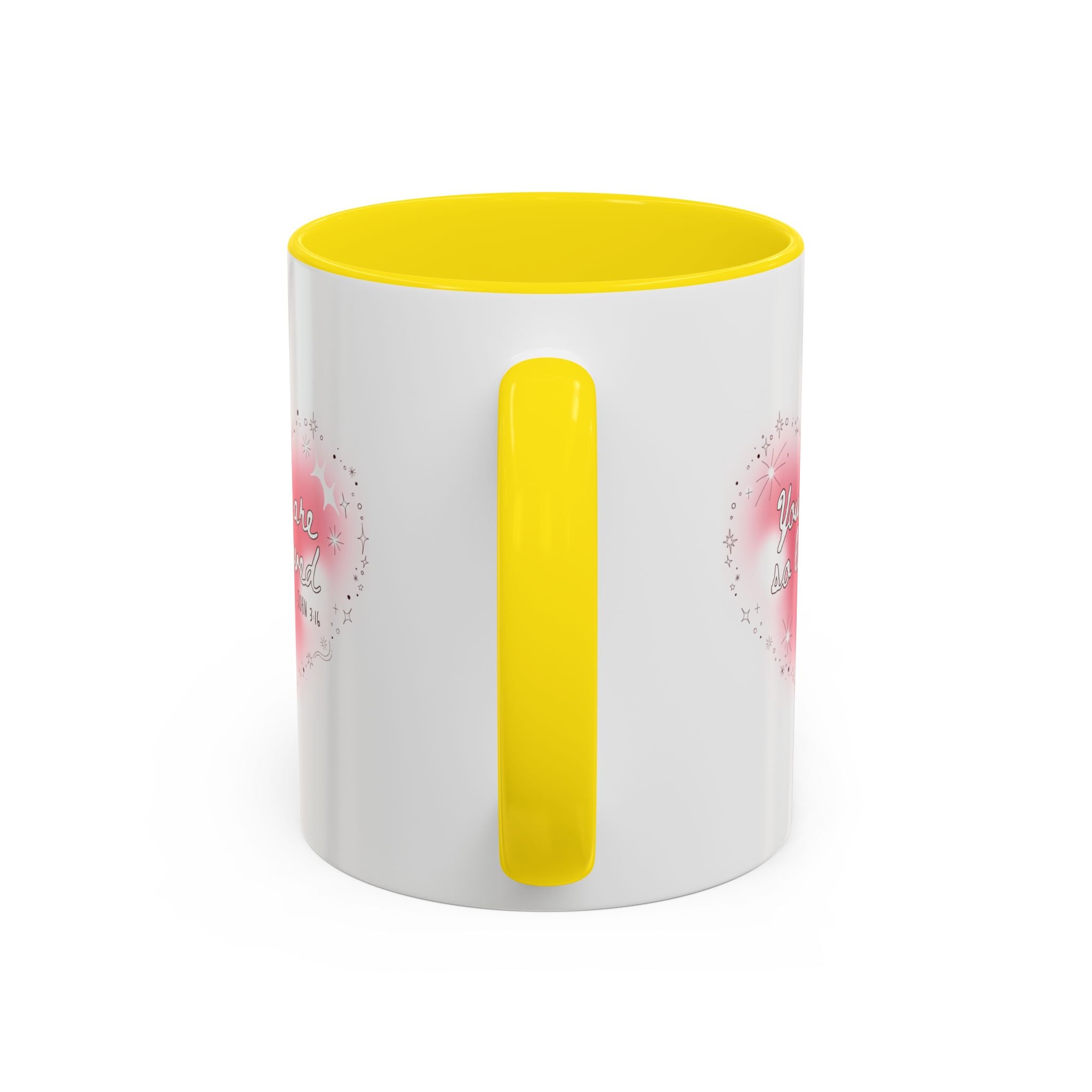 Christian Coffee Mug — 'You Are So Loved' Heart Design (Cross Accent)