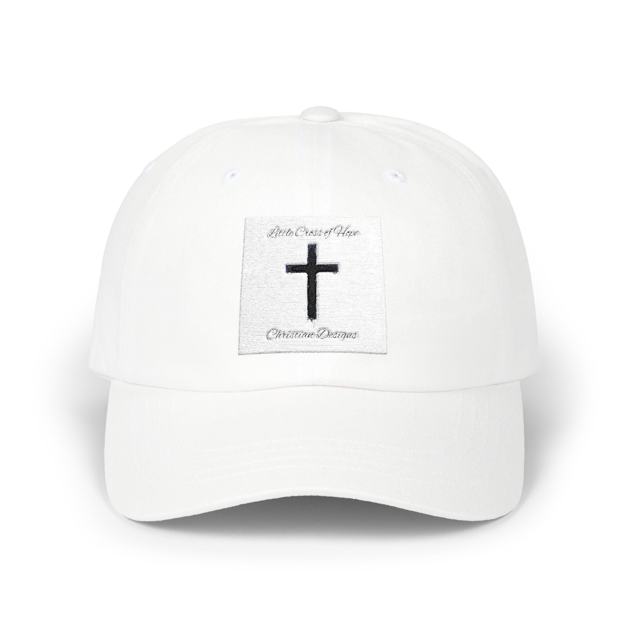 Classic Dad Cap — Minimal Cross Embroidered Baseball Hat