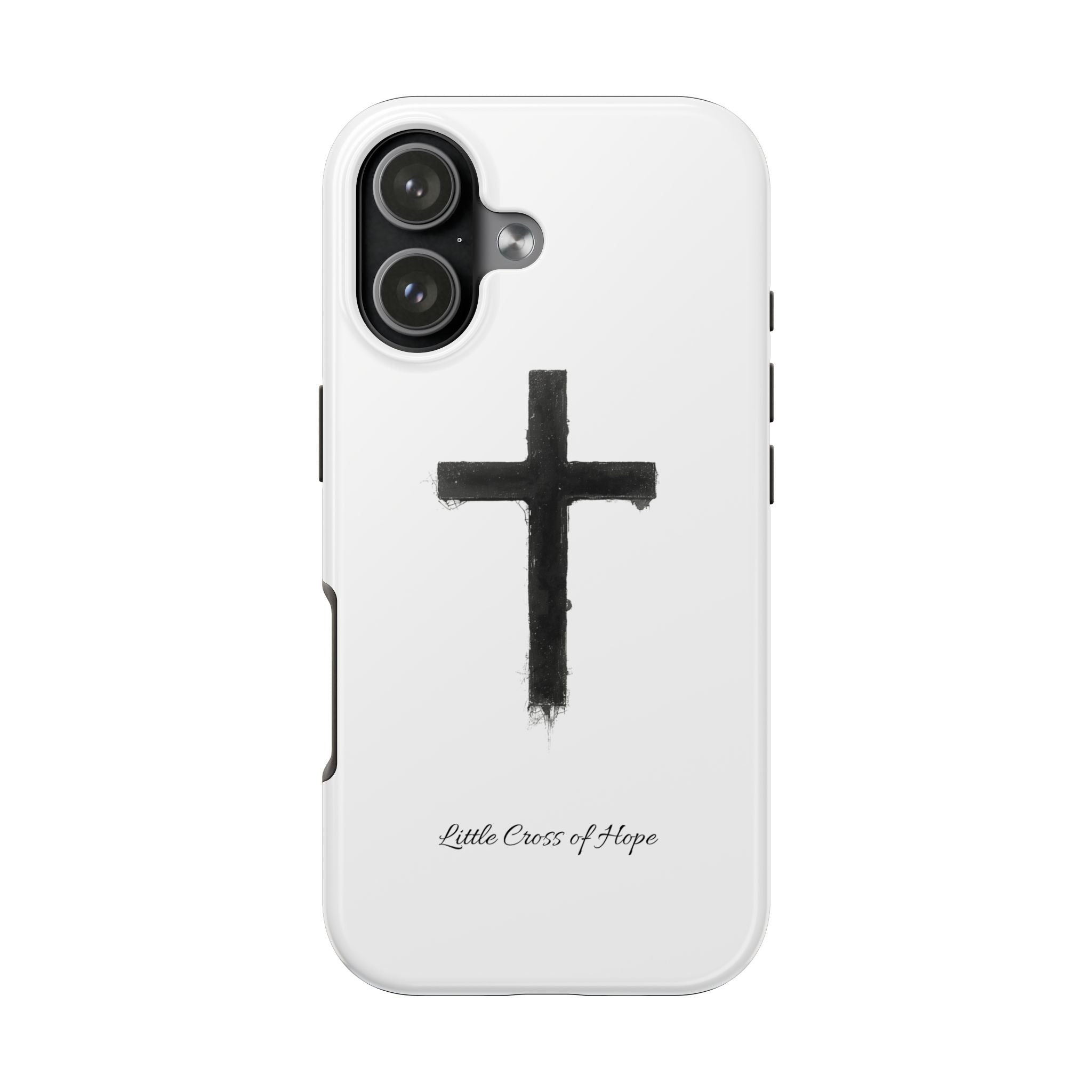 Religious Cross Tough Phone Case — 'Little Cross of Hope' Protective Christian Phone Cover