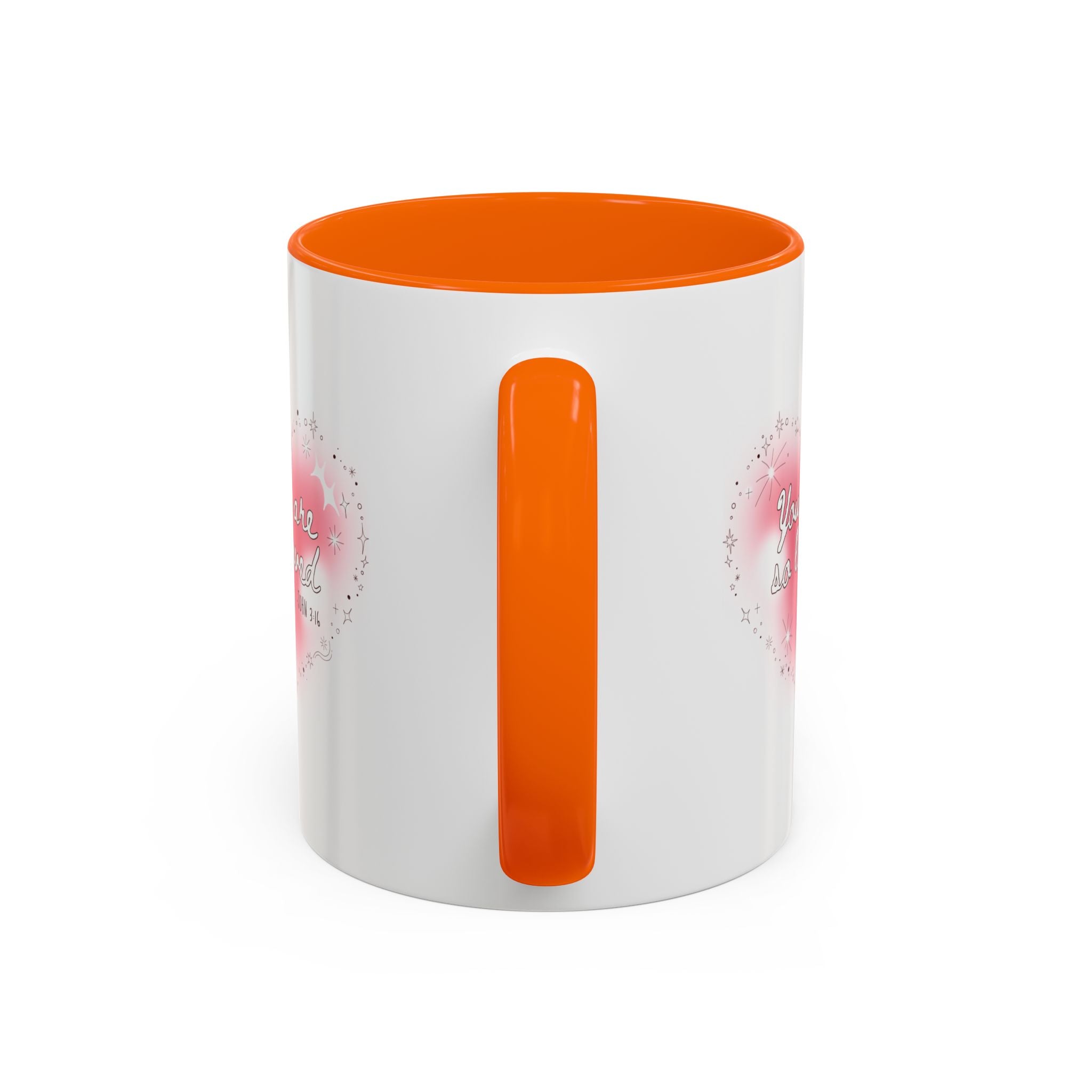 Christian Coffee Mug — 'You Are So Loved' Heart Design (Cross Accent)