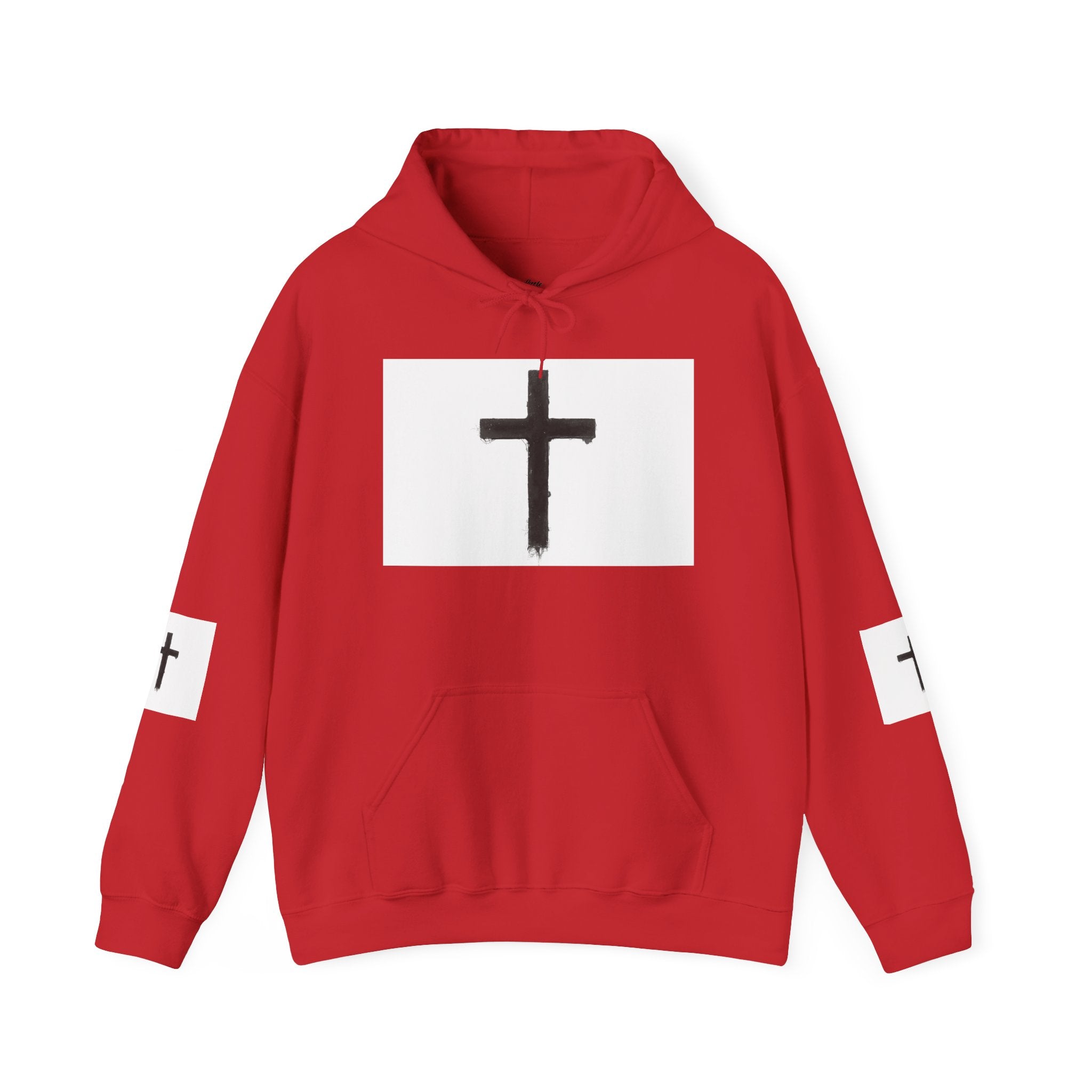 Cross of Hope Hoodie — Minimal Christian Cross Pullover with "Cross of Hope" Back Text