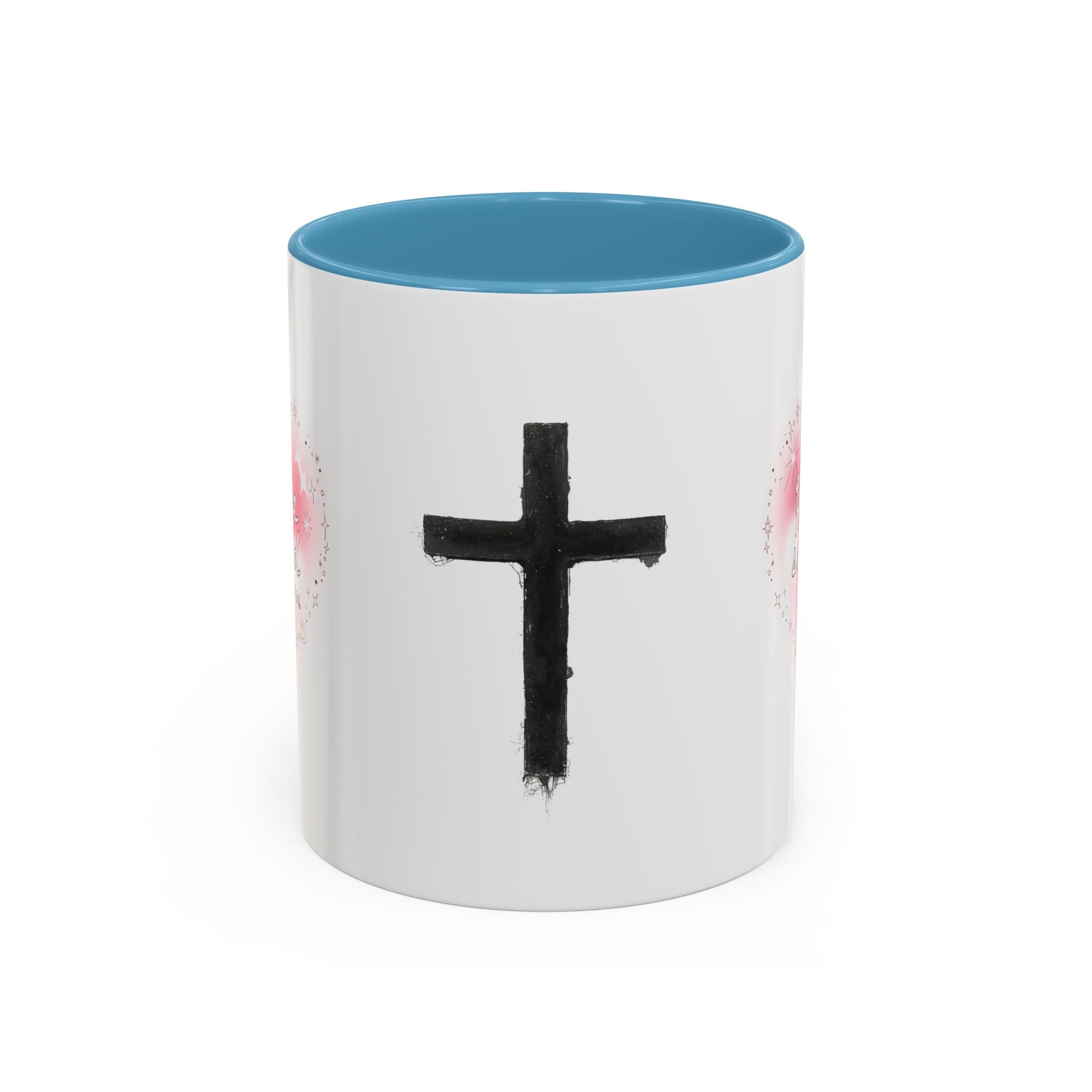 Christian Coffee Mug — 'You Are So Loved' Heart Design (Cross Accent)