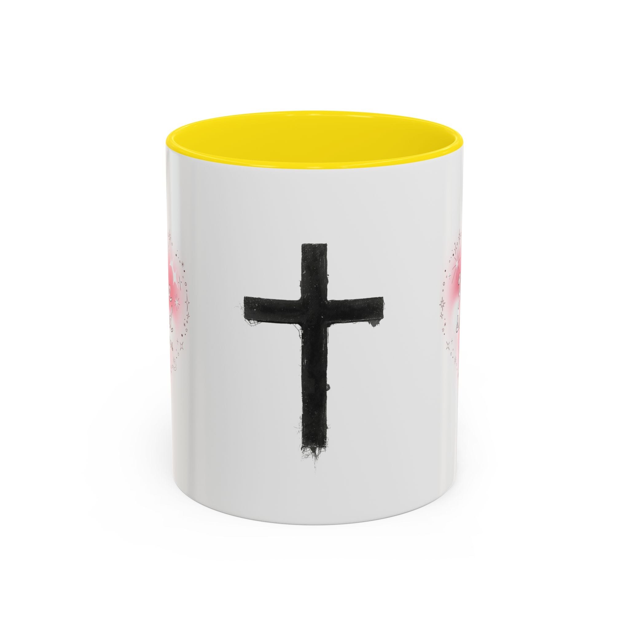 Christian Coffee Mug — 'You Are So Loved' Heart Design (Cross Accent)