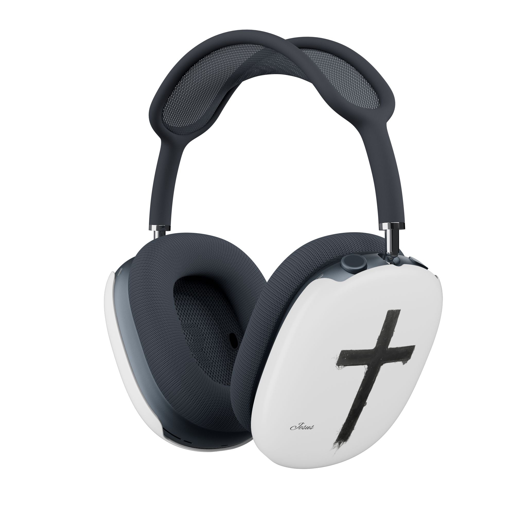 Christian Cross AirPod Max Case — Minimal Black Cross Headphone Covers