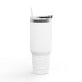 40oz Insulated Travel Mug — "I Am Saved" Cross Design