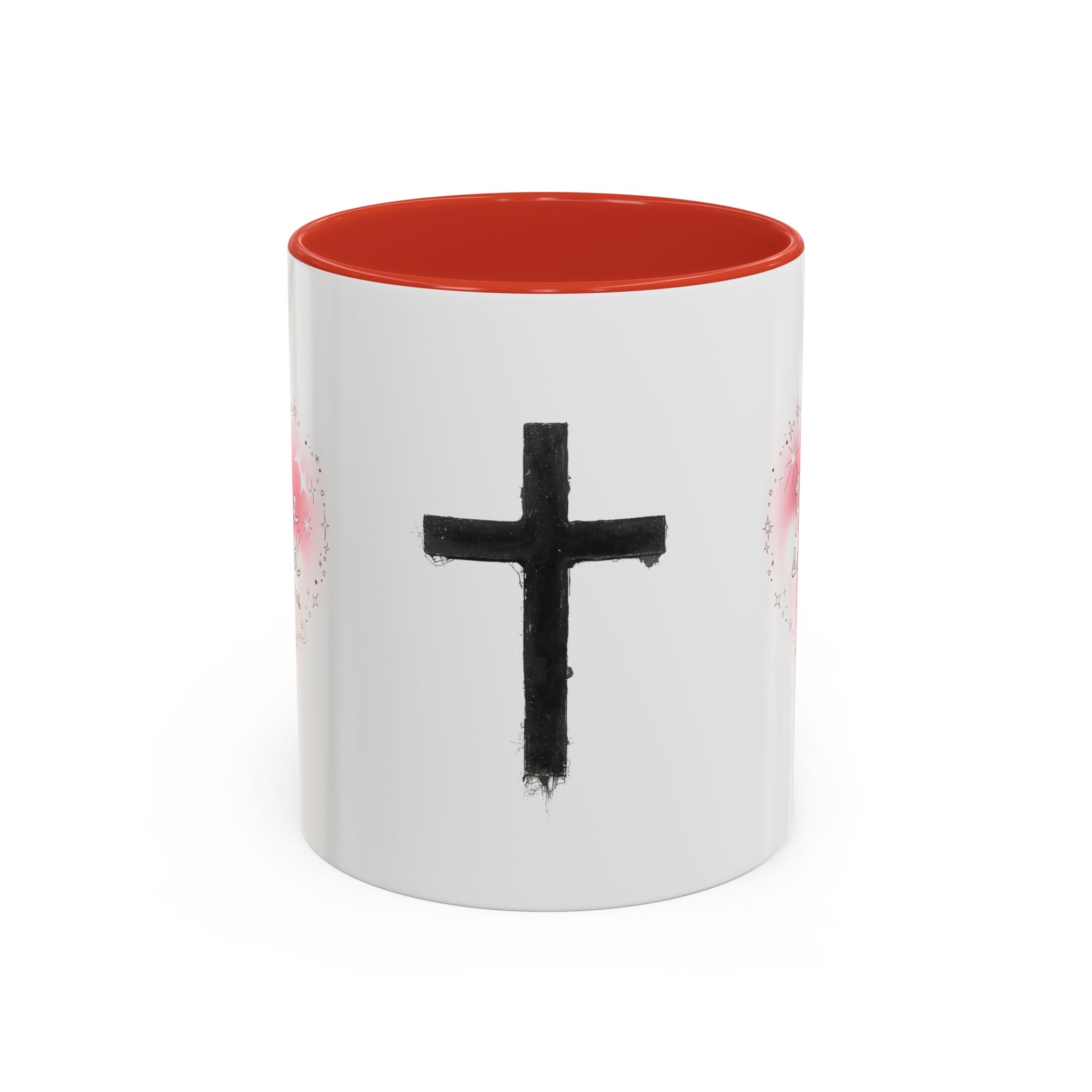 Christian Coffee Mug — 'You Are So Loved' Heart Design (Cross Accent)
